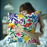 Lunetta Abstract Floral Pattern Throw Pillow Cushion, Throw Pillows, $ 55.00, A Moment Of Now™